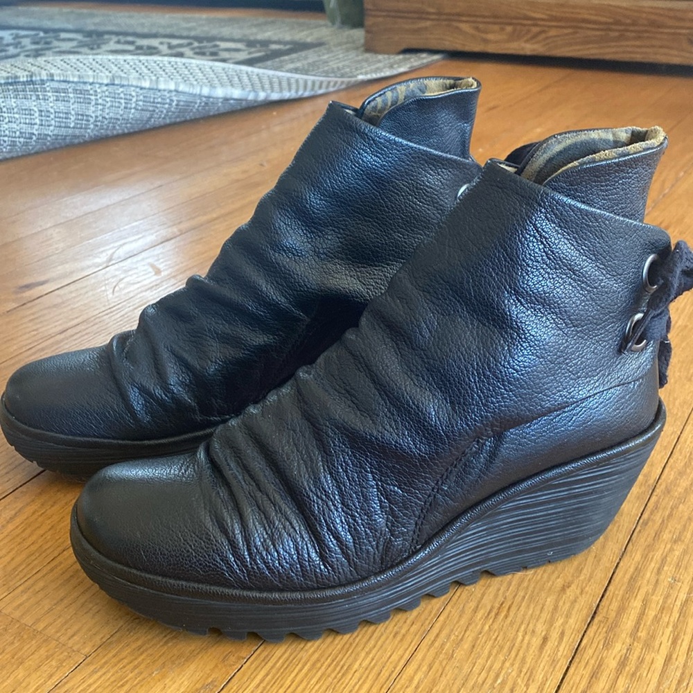 Fly London wedge booties